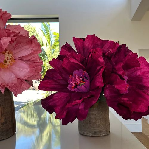 Two Toned Crepe Paper Flower