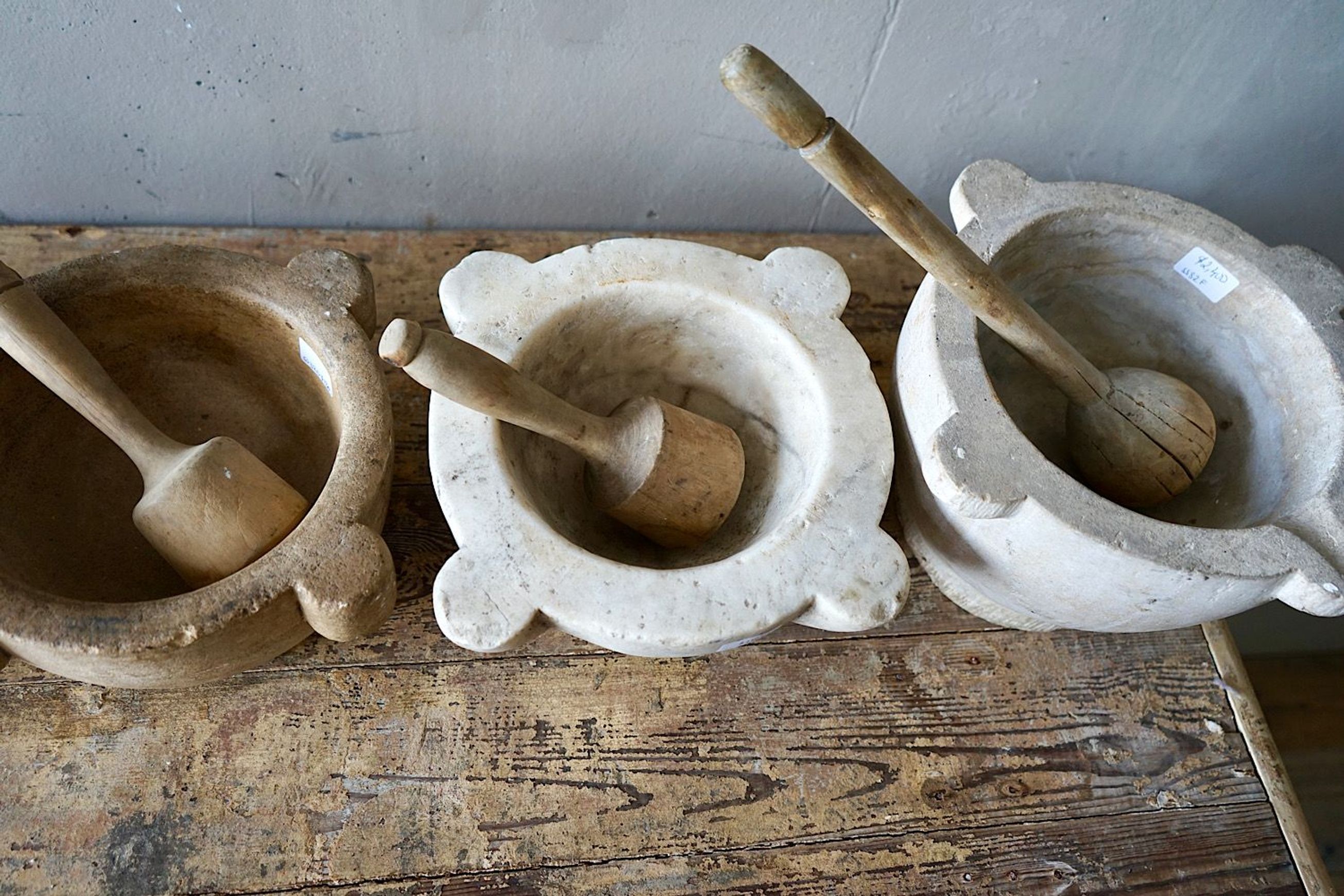 Antique French Marble Mortar & Pestle