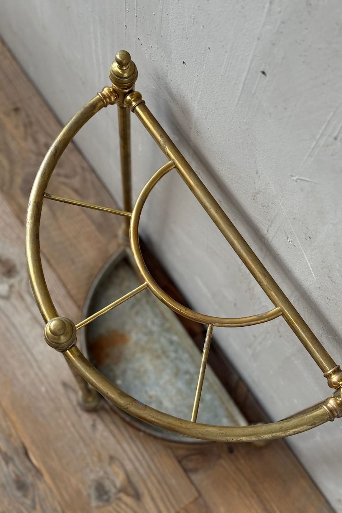 Antique French Brass Umbrella Stand