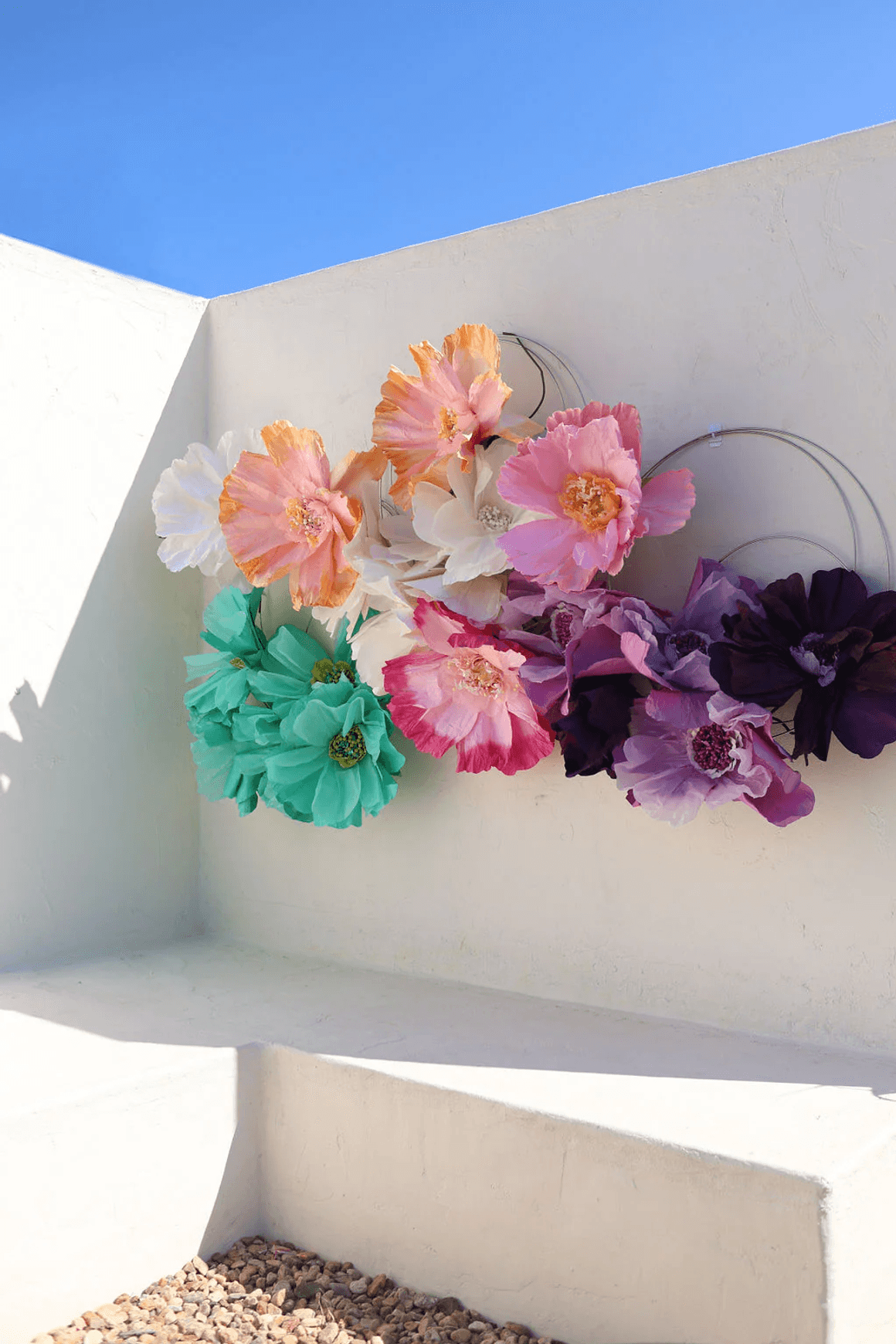 Two Toned Crepe Paper Flower