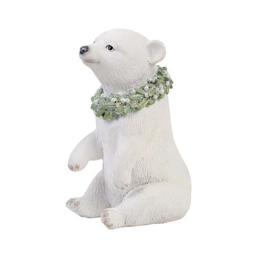 Sitting Polar Bear Xmas W/Wreath I
