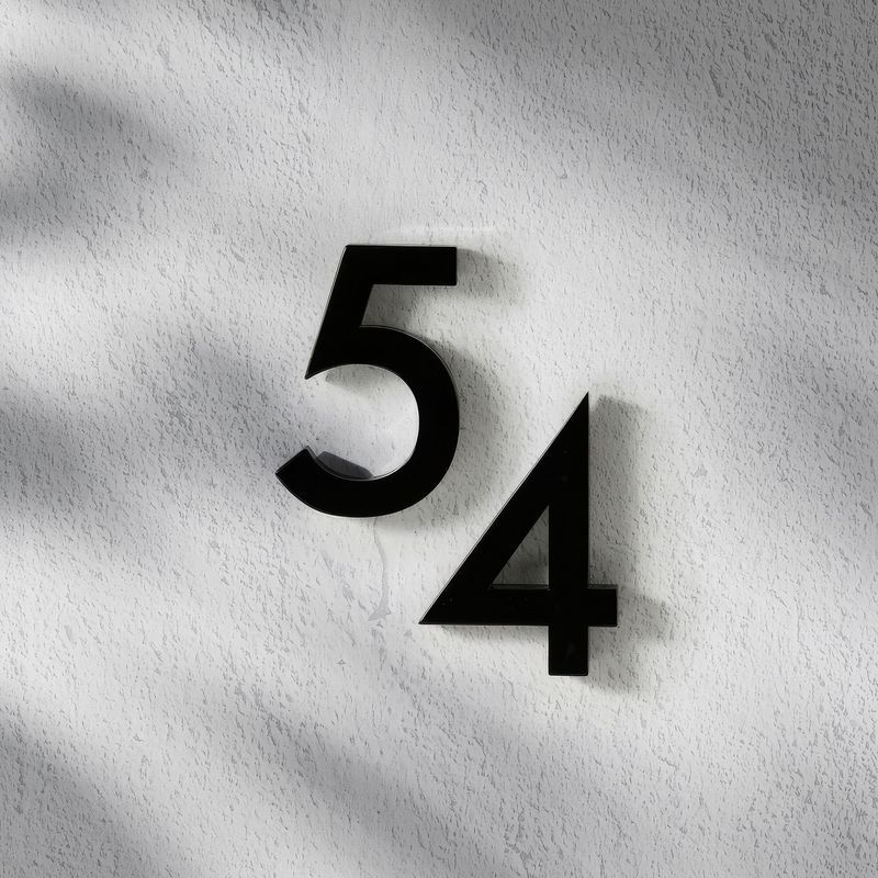 Black Stainless Steel Numbers & Letters