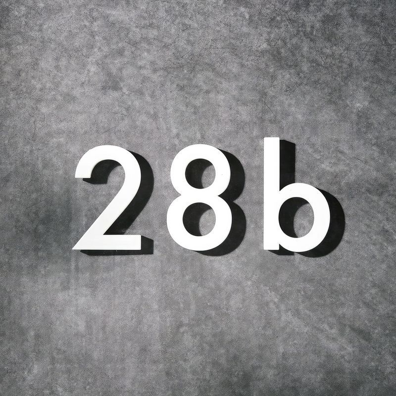 White Stainless Steel Numbers & Letters