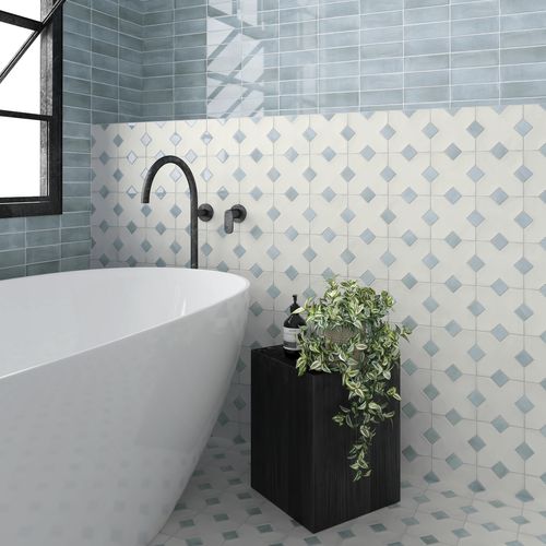 Kasbah Taco Blue Grass Matt Tiles