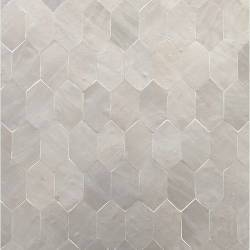 Moroccan Zellige - Nahla Hex - Casa White