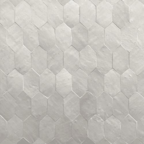 Moroccan Zellige - Nahla Hex - Lily White