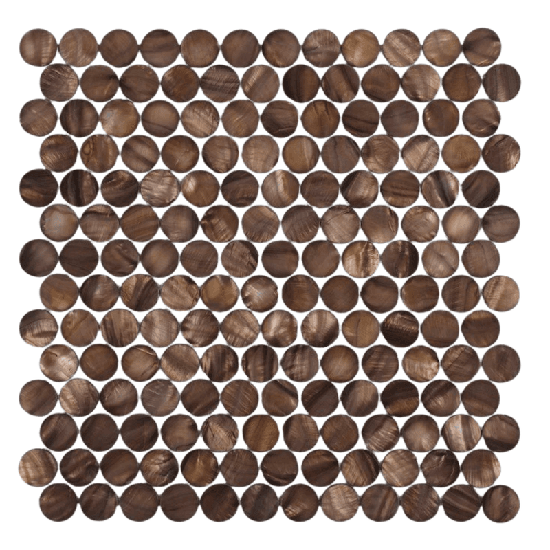 Mother Of Pearl Mosaic Copper Pennyround