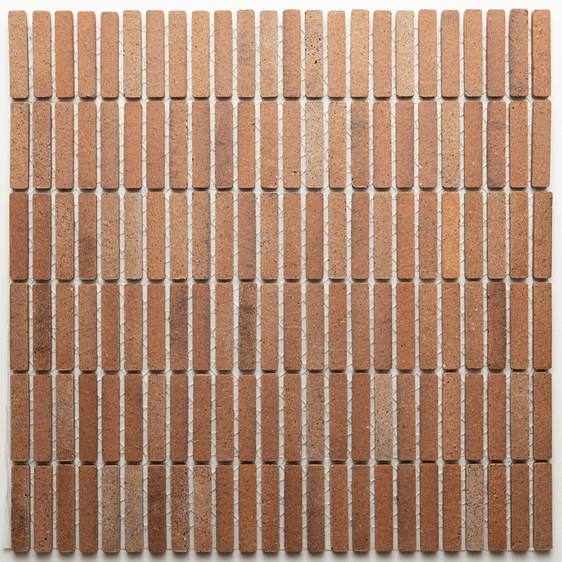 Kreuz Dark Terracotta Matt Finger Mosaic
