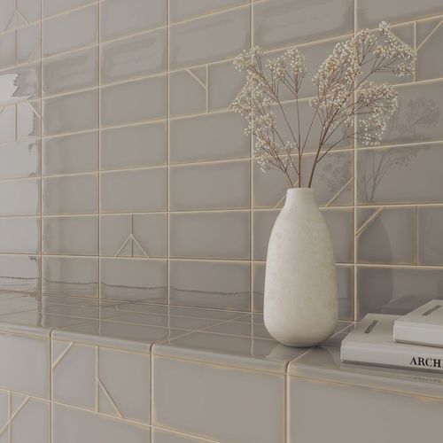 Yoko | Origami Pewter Gloss | 62x125