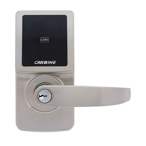 Carbine Electronic Door Lever Set Touch Screen Satin Nickel CEL-3IN1-SL8SNKIT