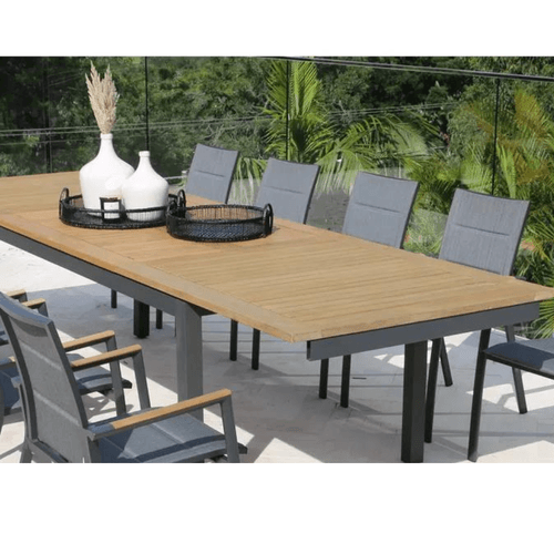 Barcelona Extension Outdoor Table & Sevilla Teak Chairs