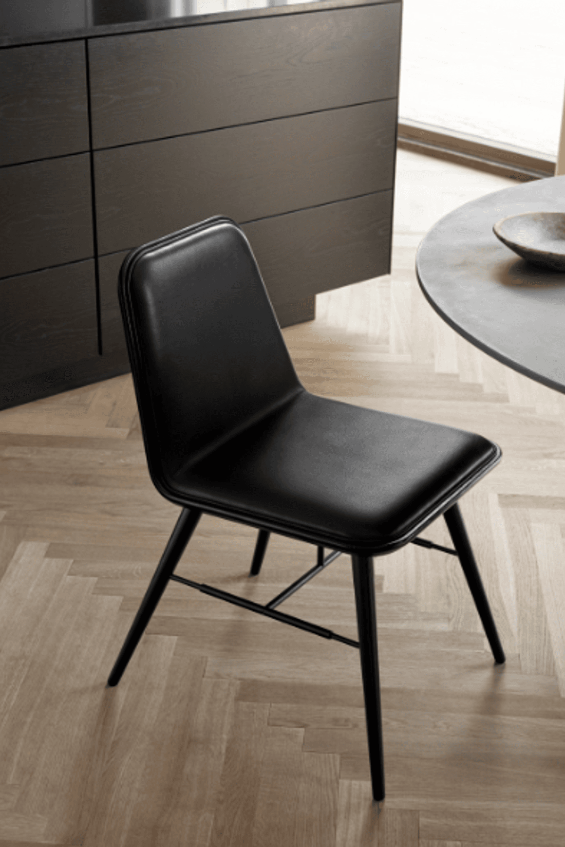 Spine Wood Chair Front Upholstery by Fredericia