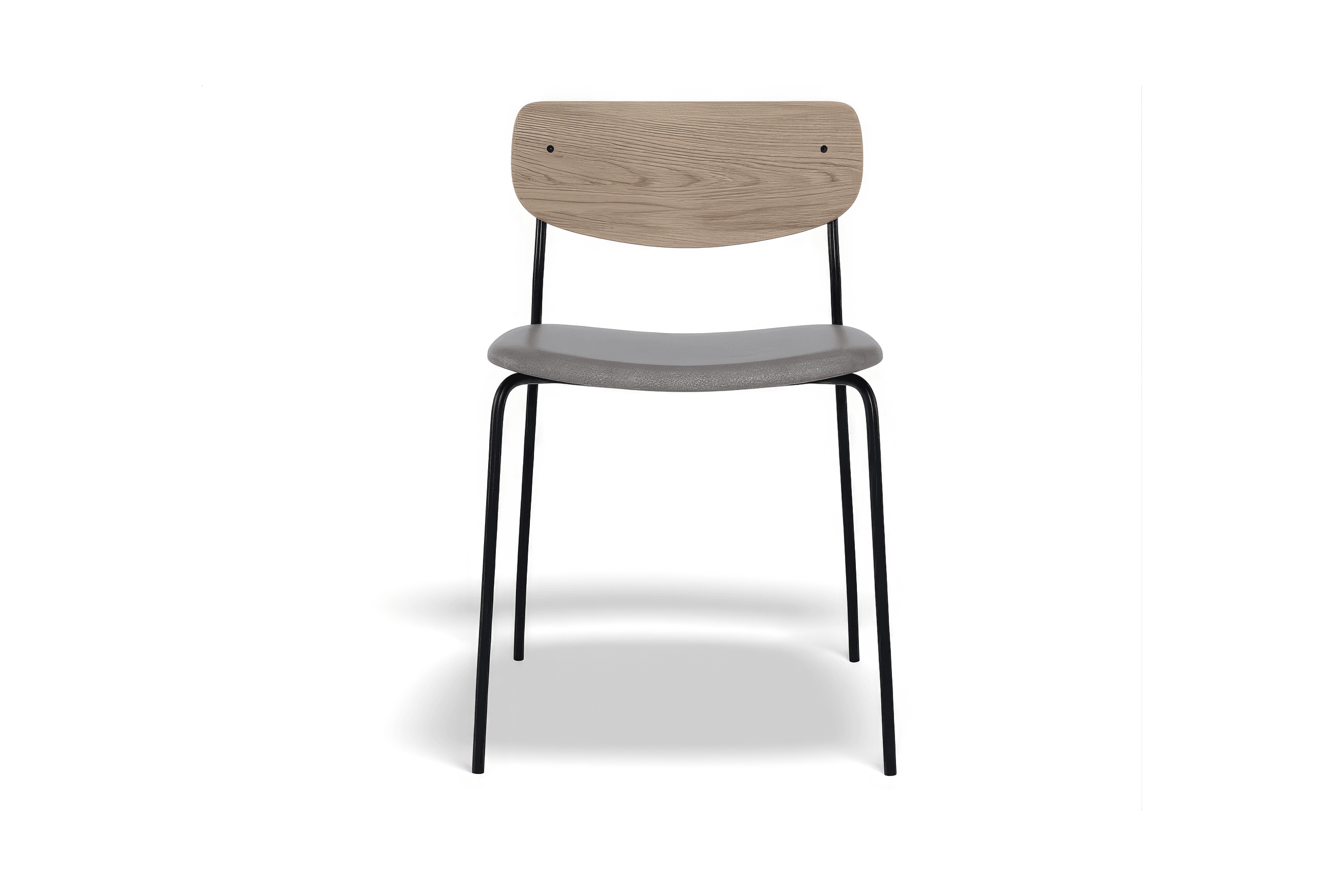 Rylie Chair - Padded Seat with Natural Backrest