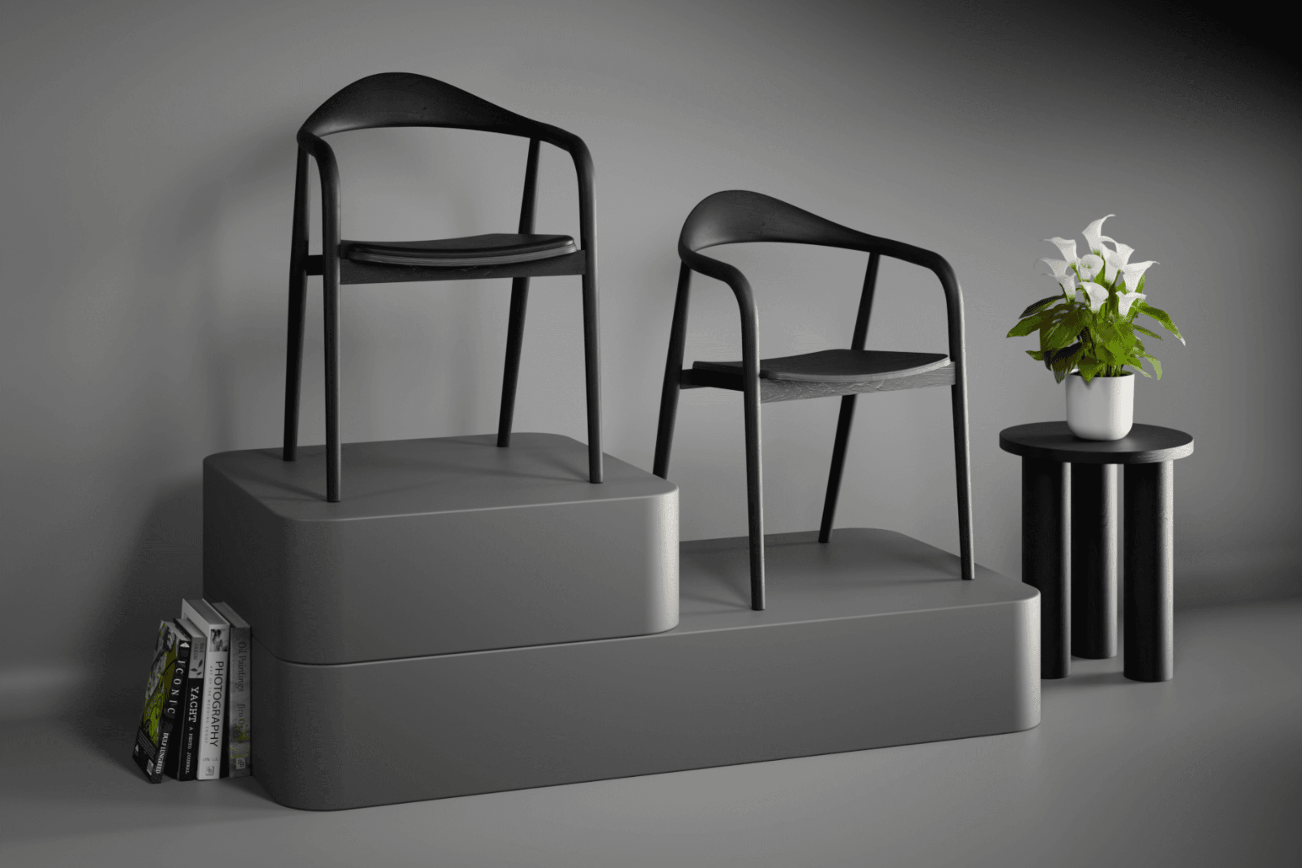 Arki Armchair - Black Ash with Pad