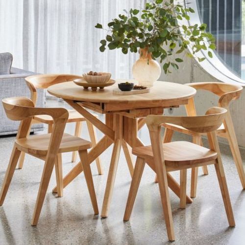 Casa 5PCE Extendable Dining Set | Natural Hardwood