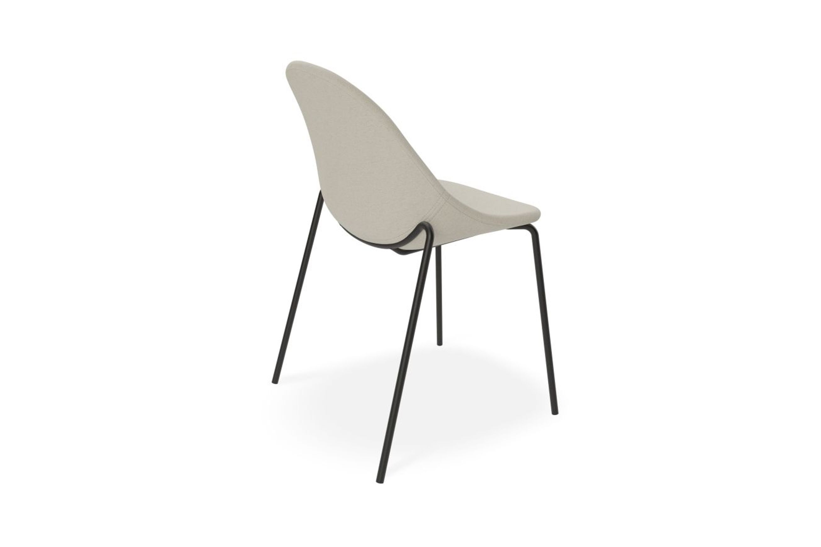 Pebble Fabric Light Grey Upholstered Chair - Natural Beechwood Base