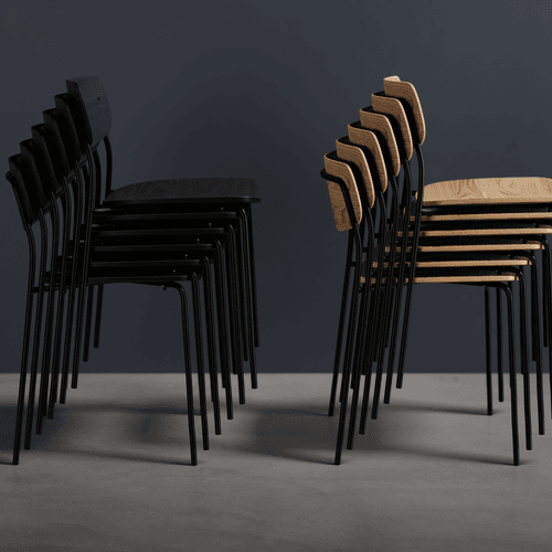 Rylie Chair - Black Stained Ash Seat and Backrest