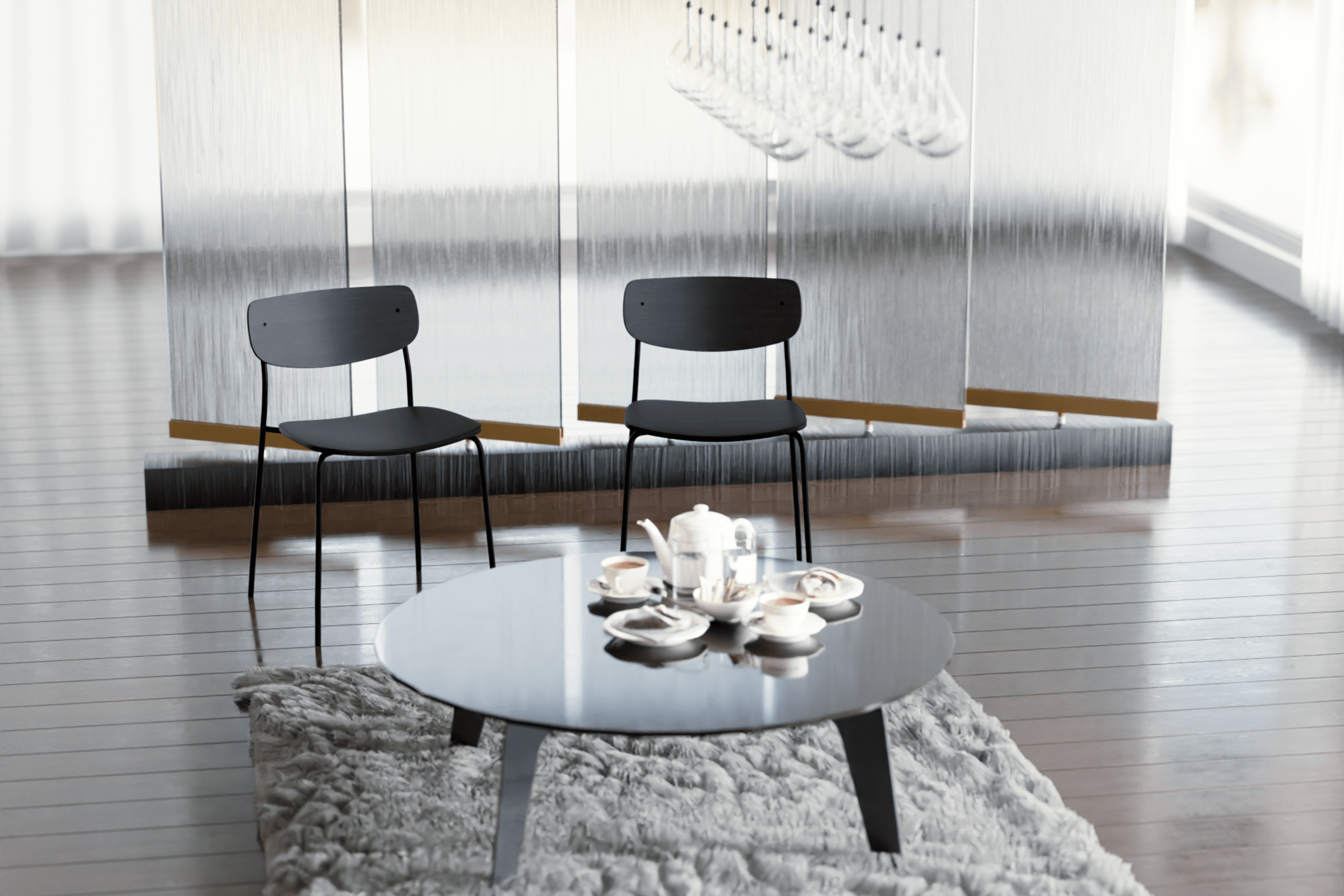 Rylie Chair - Black Stained Ash Seat and Backrest