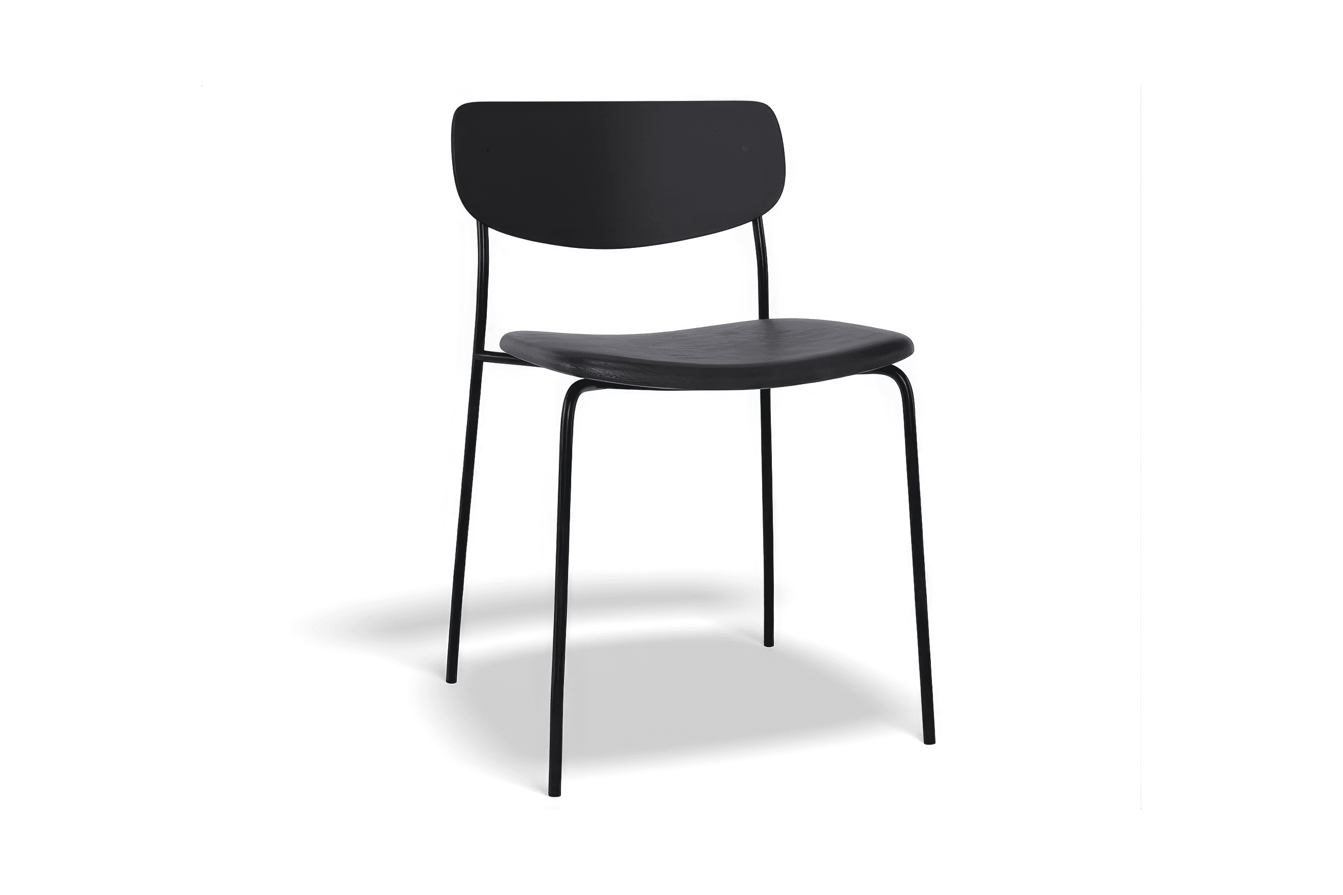 Rylie Chair - Padded Seat with Black Backrest