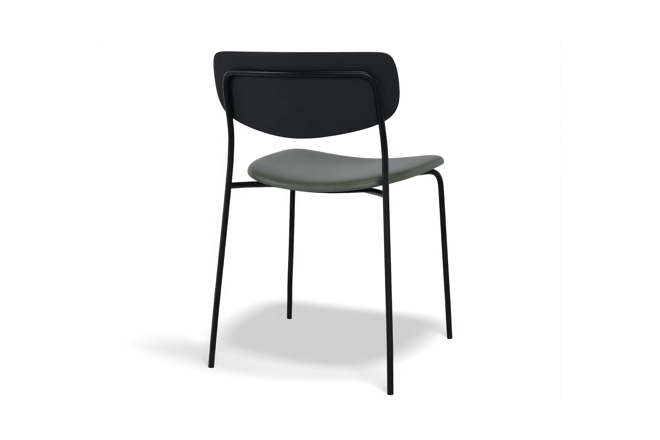 Rylie Chair - Padded Seat with Black Backrest
