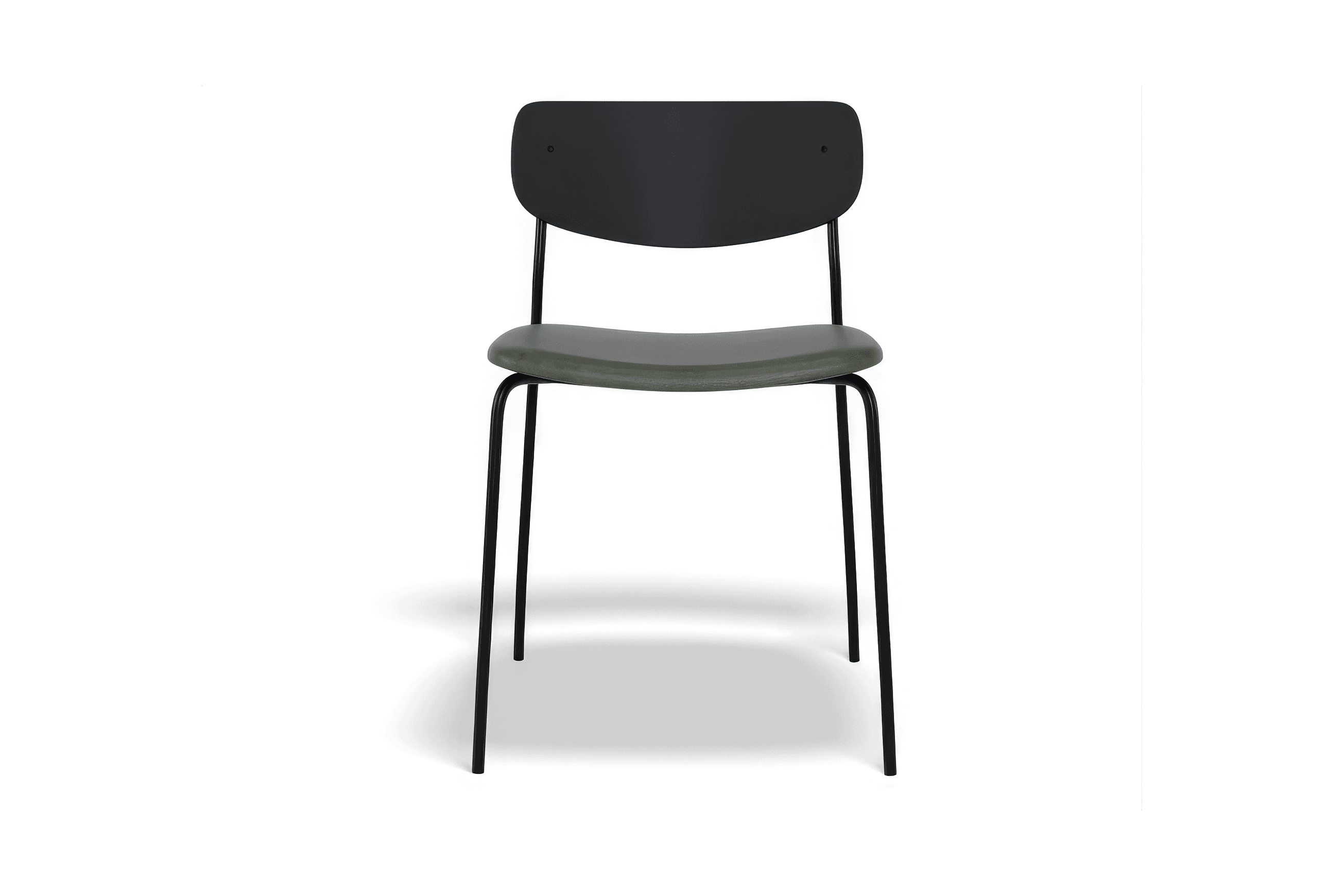 Rylie Chair - Padded Seat with Black Backrest