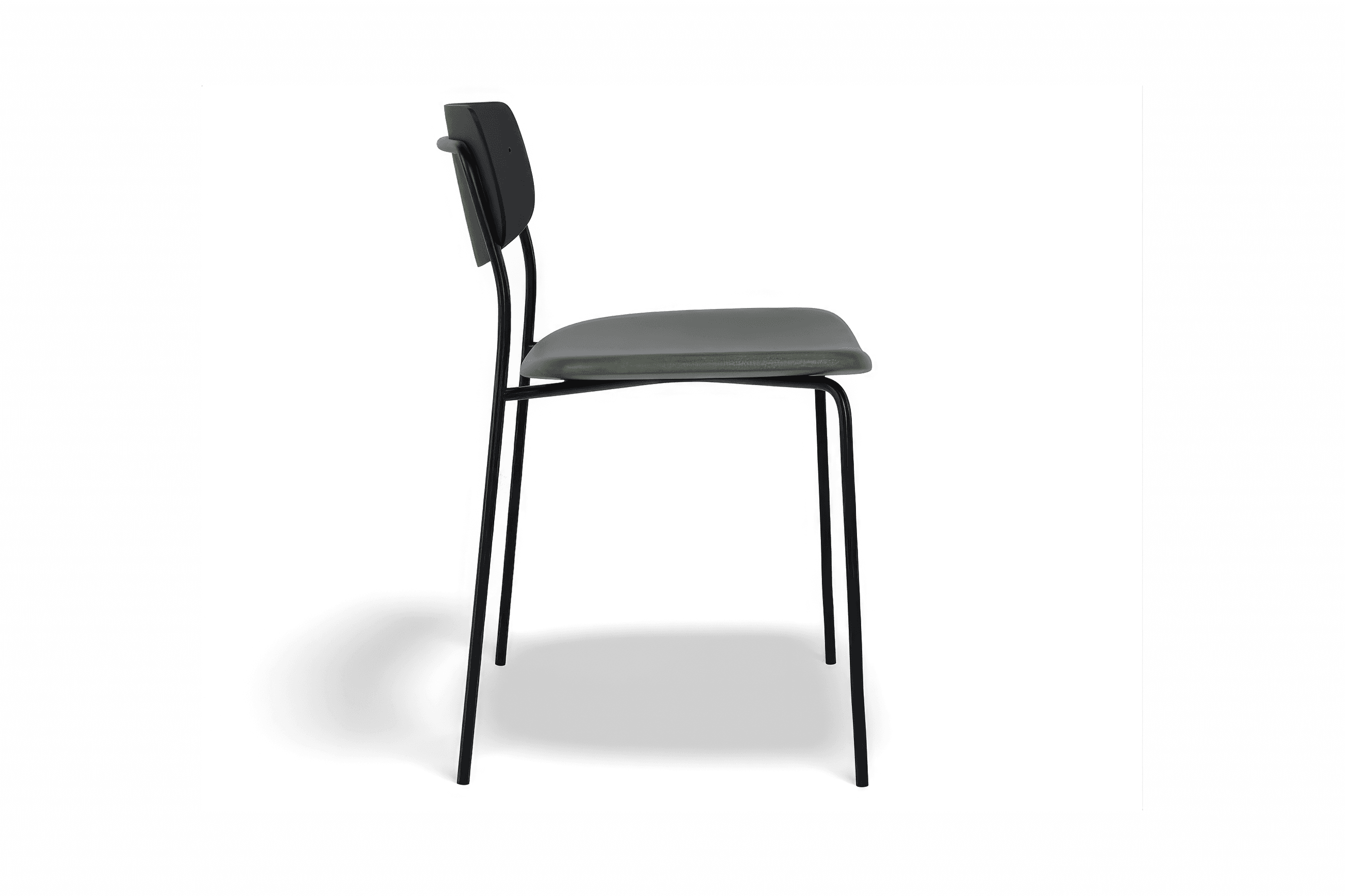 Rylie Chair - Padded Seat with Black Backrest