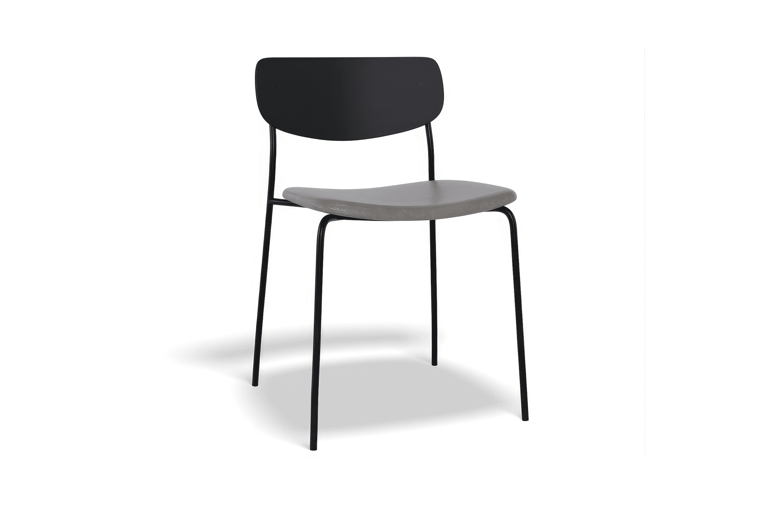 Rylie Chair - Padded Seat with Black Backrest