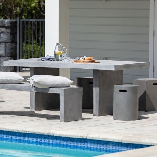 Palma Outdoor Concrete Table Grey - 200cm