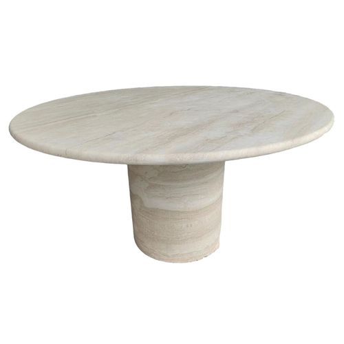 Court Dining Table-Italian Super White Travertine | Natural Stone Co.