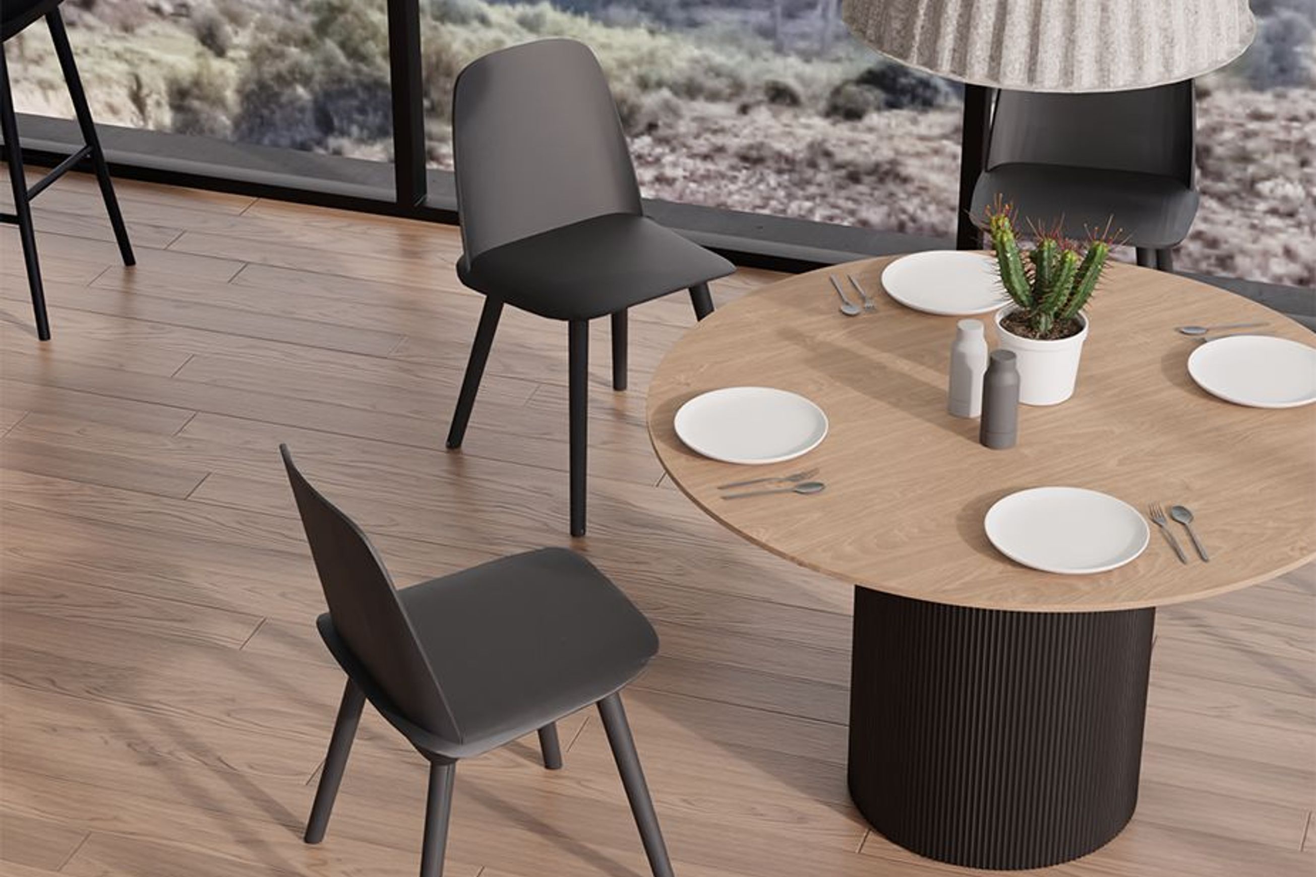 Mimi Dining Table -  Natural - 120cm
