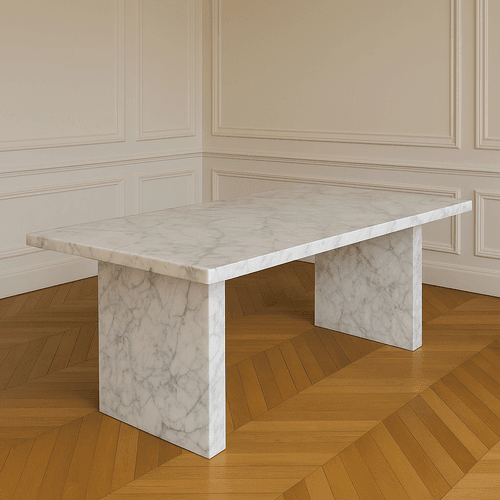 Sachi Dining Table - Carrara Marble