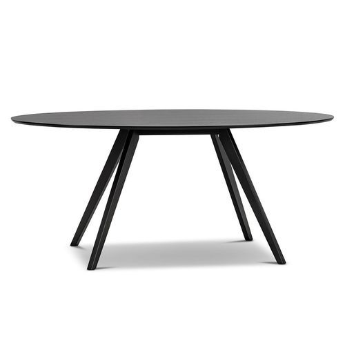 Carol Oval Dining Table | Black Oak