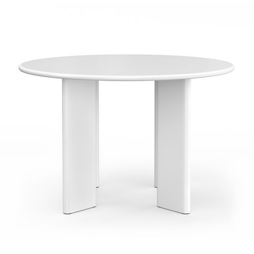Omni Chunky 120cm Round Dining Table | Matte White