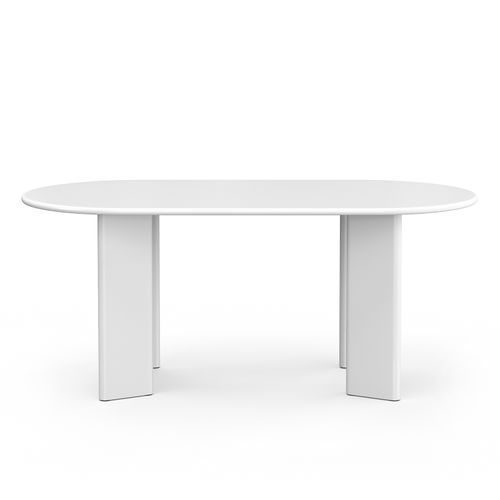 Omni Chunky 180cm Oval Dining Table | Matte White