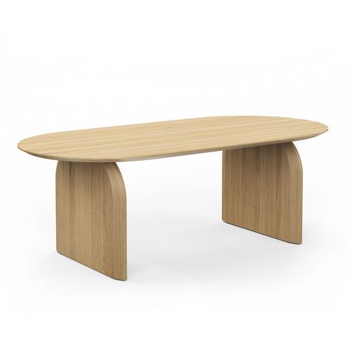 Arco 200cm Oval Oak Dining Table | Natural