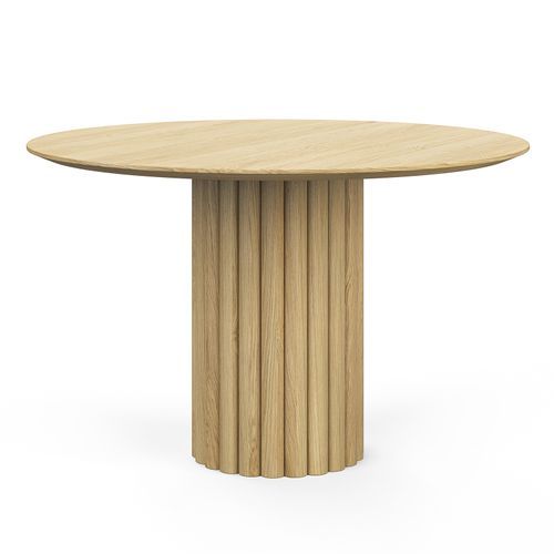 Kara 120cm Round Oak Dining Table | Natural