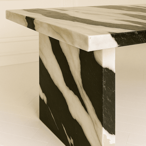 Sachi Dining Table - Panda Marble