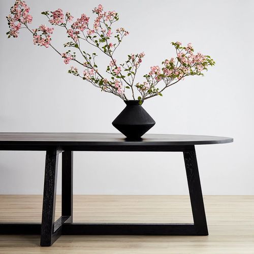 Black Ash Oval Dining Table