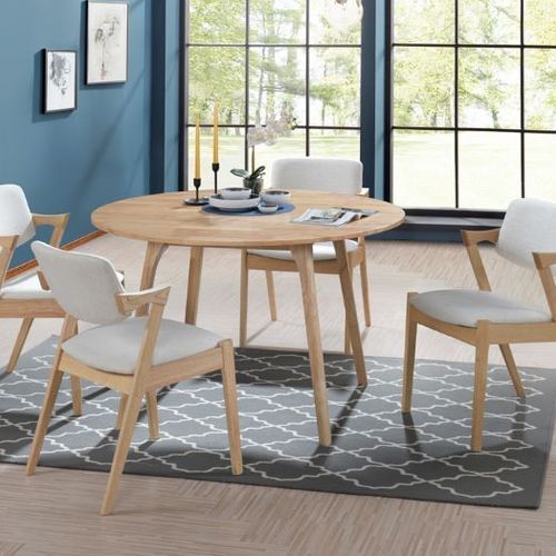 Franki Hardwood Round Dining Table | Natural