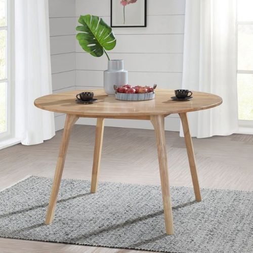 Franki Hardwood Round Dining Table | Natural
