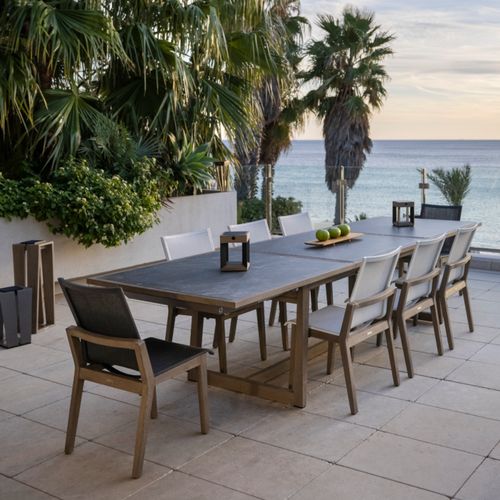 Skaal Teak HPL Top - Extending Outdoor Dining Table