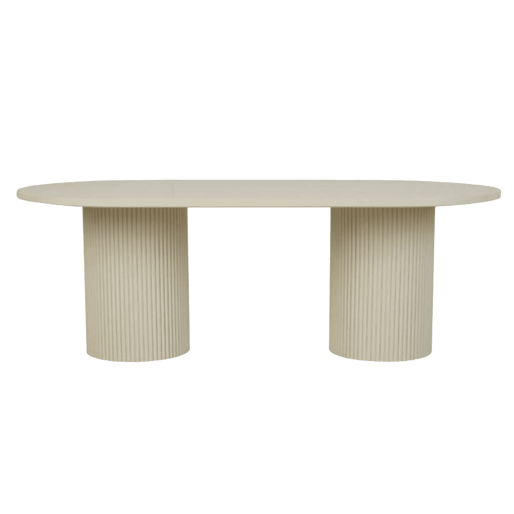 Soren Liv |Benjamin Ripple Oval Dining Table - 8 Seater