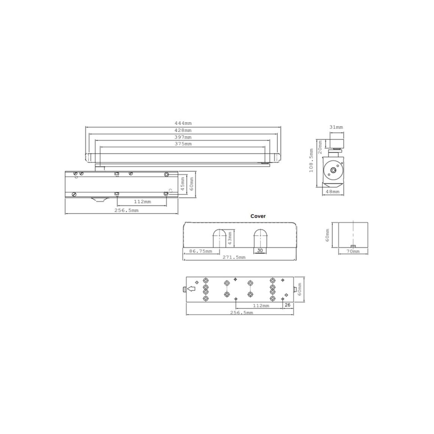Briton 2721 Cam Action Door Closer Push Side EN1-5 SS