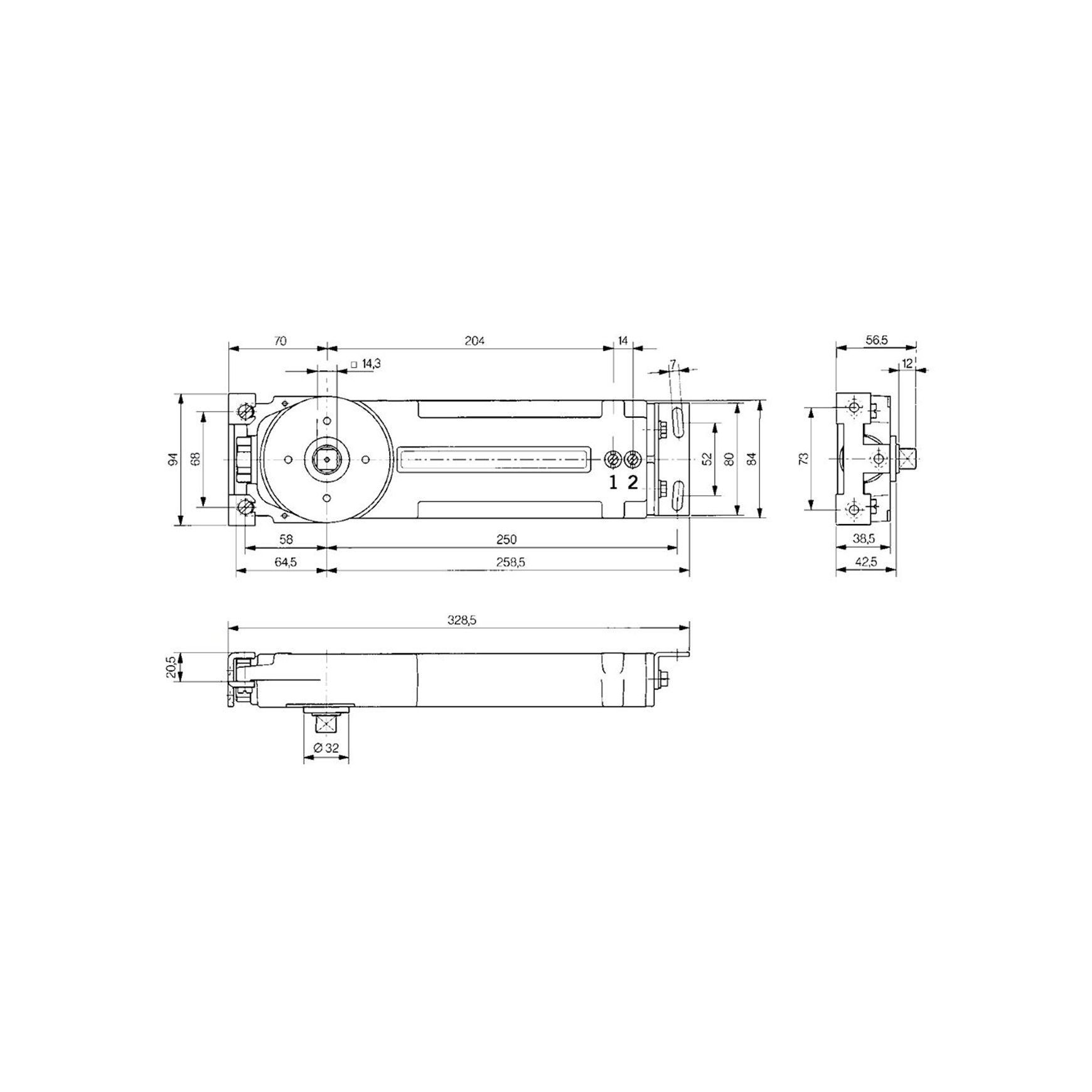 Dorma RTS85T EN4 Transom Closer Set Combi pack RTS85T