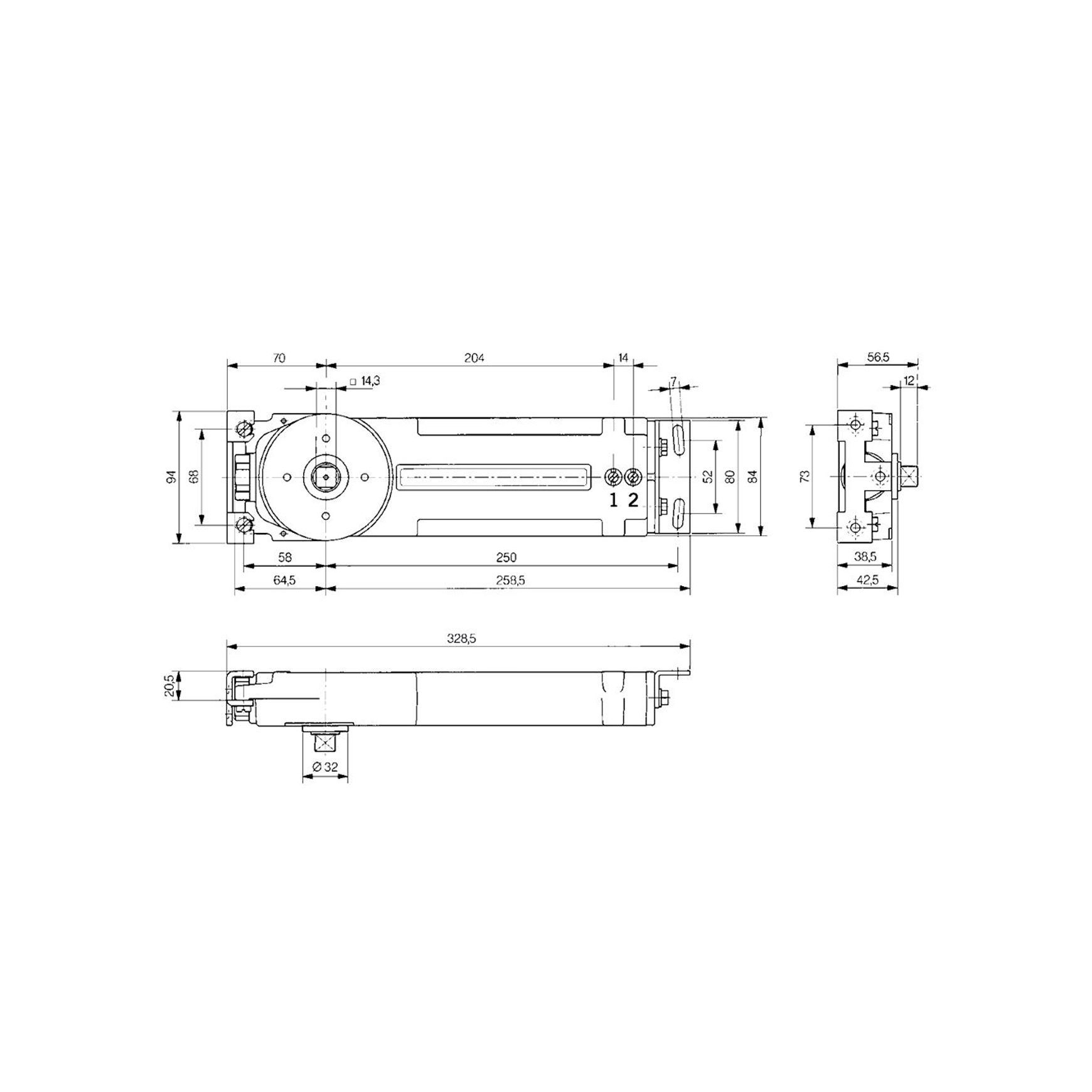 Dorma RTS85T EN3 Transom Closer Hold Open Combi Pack