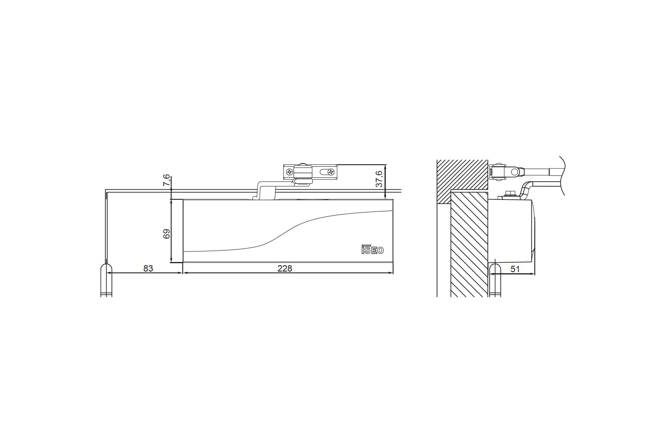IS60 Hydraulic Door Closer 