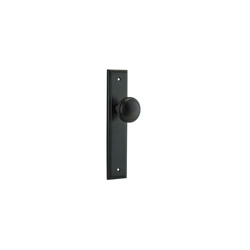 Iver Paddington Door Knob Stepped Backplate Signature Brass