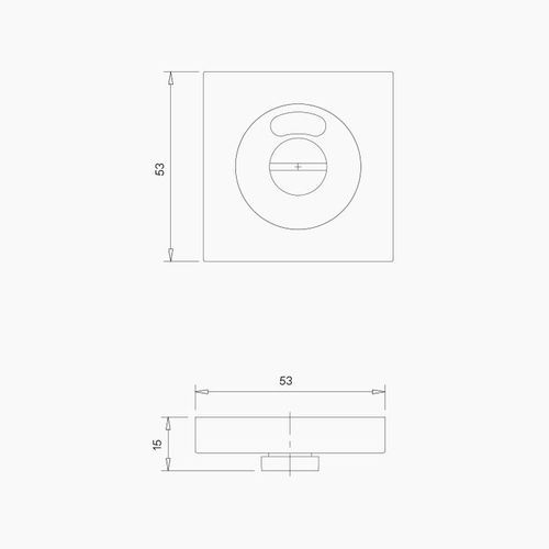 Square Emergency Release Indicating B1004MBLK