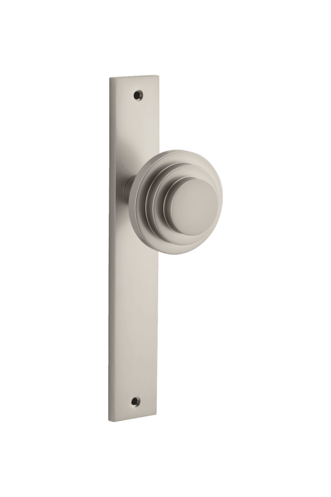Zzzigurat Door Knob on Rectangular Backplate