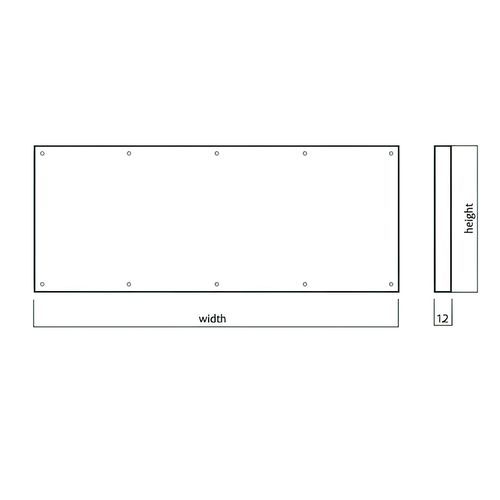 Door Kickplate 800mm x 945-1220mm Countersunk Visible Fix Stainless Steel 1.2mm
